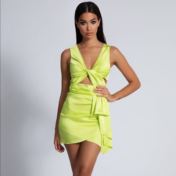 Lime Green Meshki Dress - Picture 2 of 3